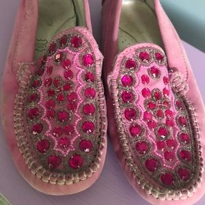 Primigi leather pink jeweled shoes